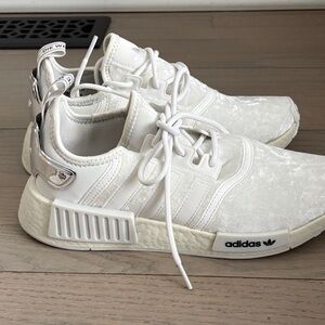 Limited Edition Adidas White and Metallic Sneakers